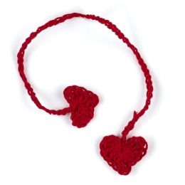 Pupečníková šňůrka - srdce na obou koncích
